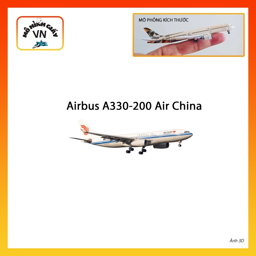 [1:400] Airbus A330-200 Air China Assembly Paper Model - MohinhgiayVN