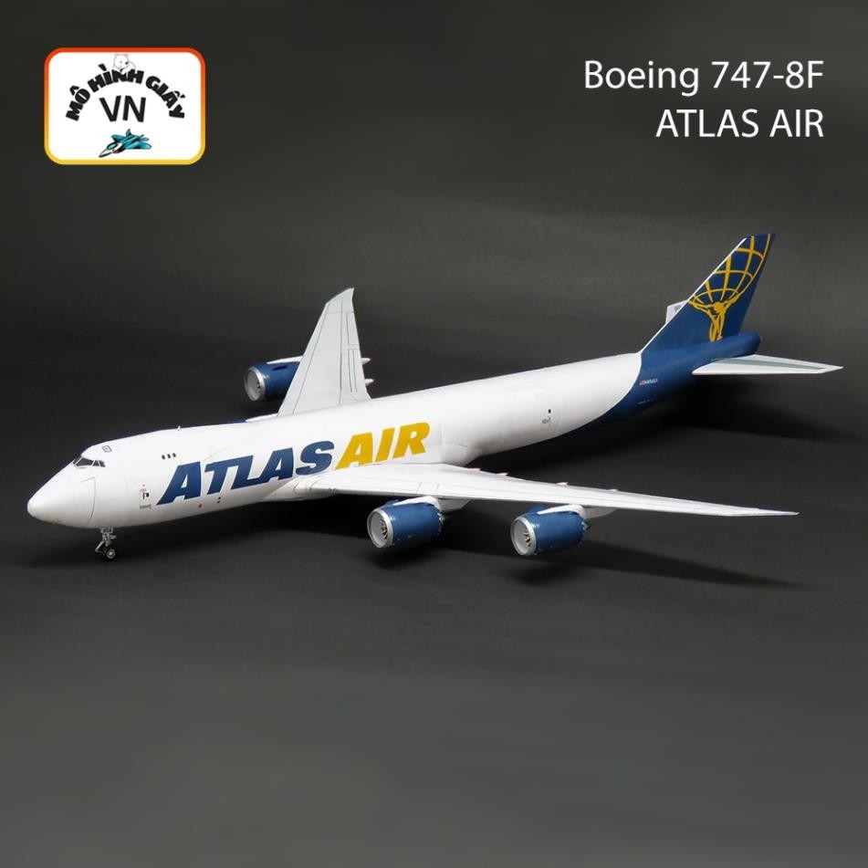 โบอิ้ง 747-8F Atlas Air Assembly Paper รุ่น - MohinhgiayVN