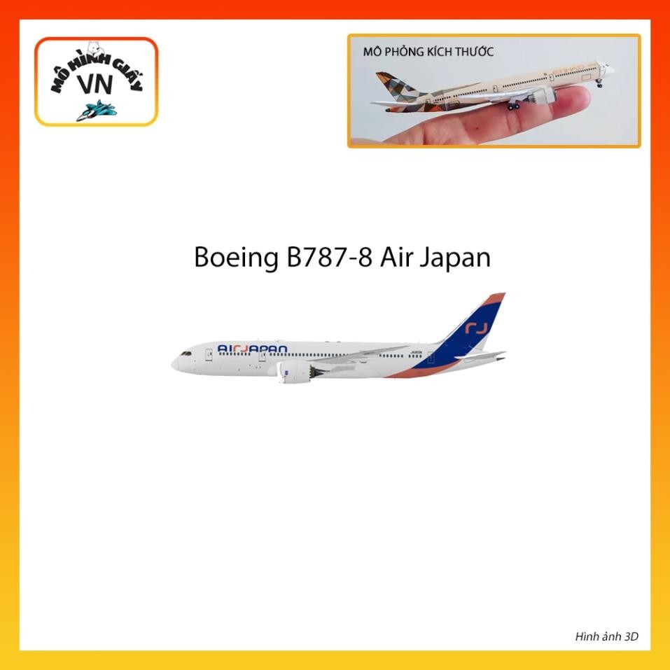 [1:400] กระดาษประกอบเครื่องบิน รุ่น B787-8 Air Japan - MohiinhgiayVN