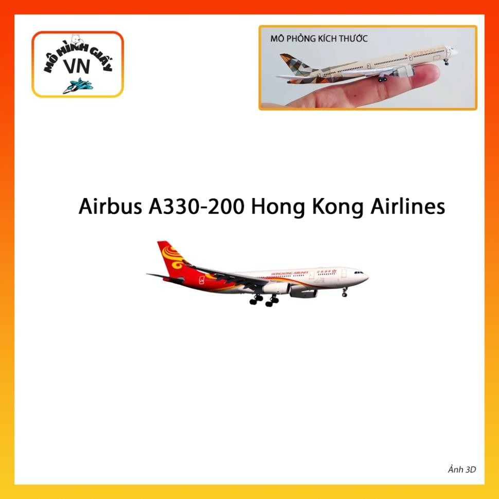 [1:400] Airbus A330-200 Hong Kong Airlines Assembly Paper Model - MohinhgiayVN