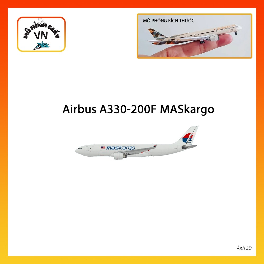 [1:400] Airbus A330-200F Maskargo Assembly Paper Model - MohinhgiayVN