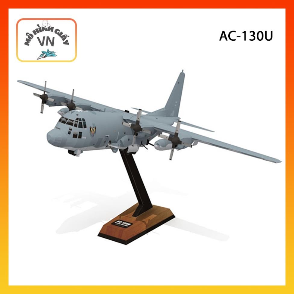 โมเดลกระดาษประกอบเครื่องบินขนส่งทหาร AC-130U Spooky Gunship - MohinhgiayVN