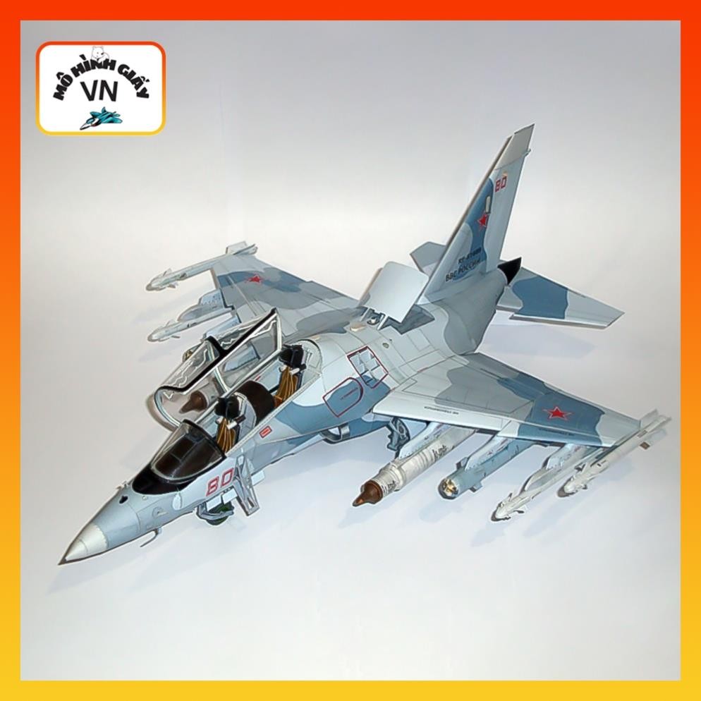 Yakovlev Yak-130 Training Plane Assembly Paper Model - MohinhgiayVN