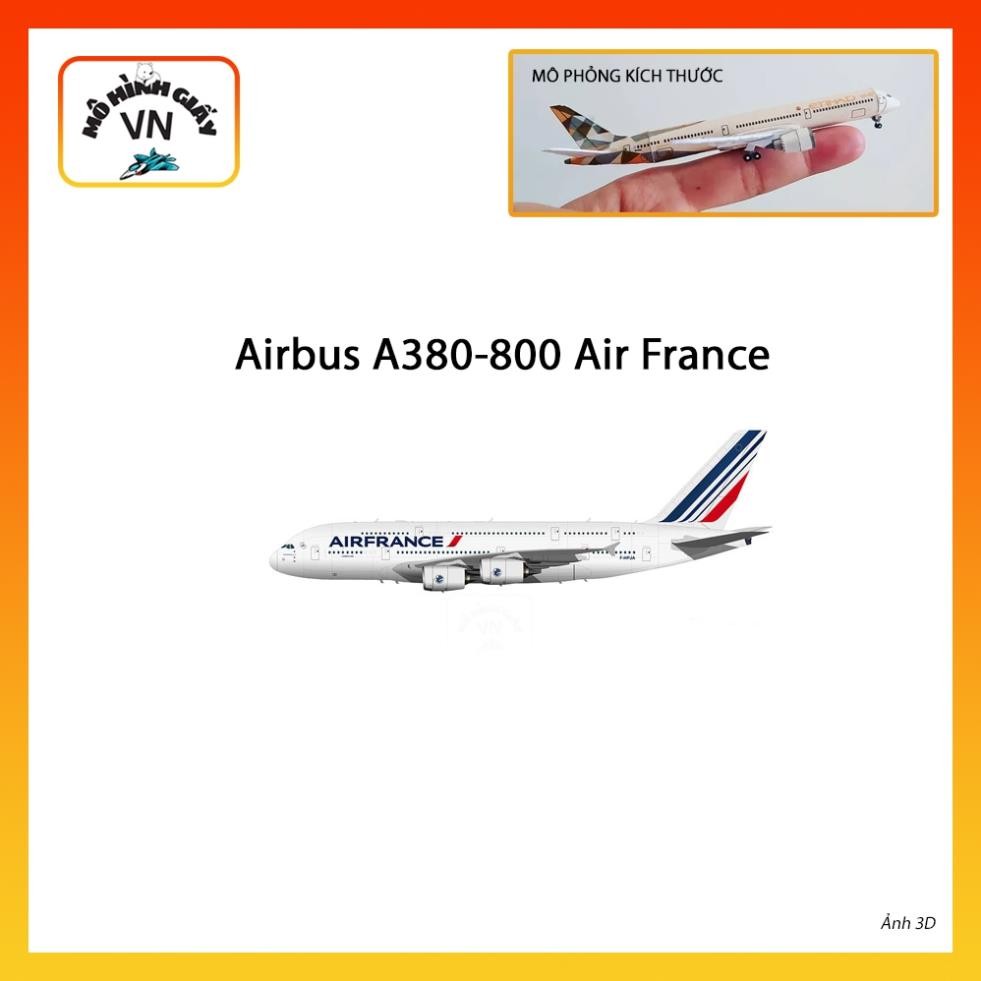 [1:400] Airbus A380-800 Air France Assembly Paper Model - MohinhgiayVN