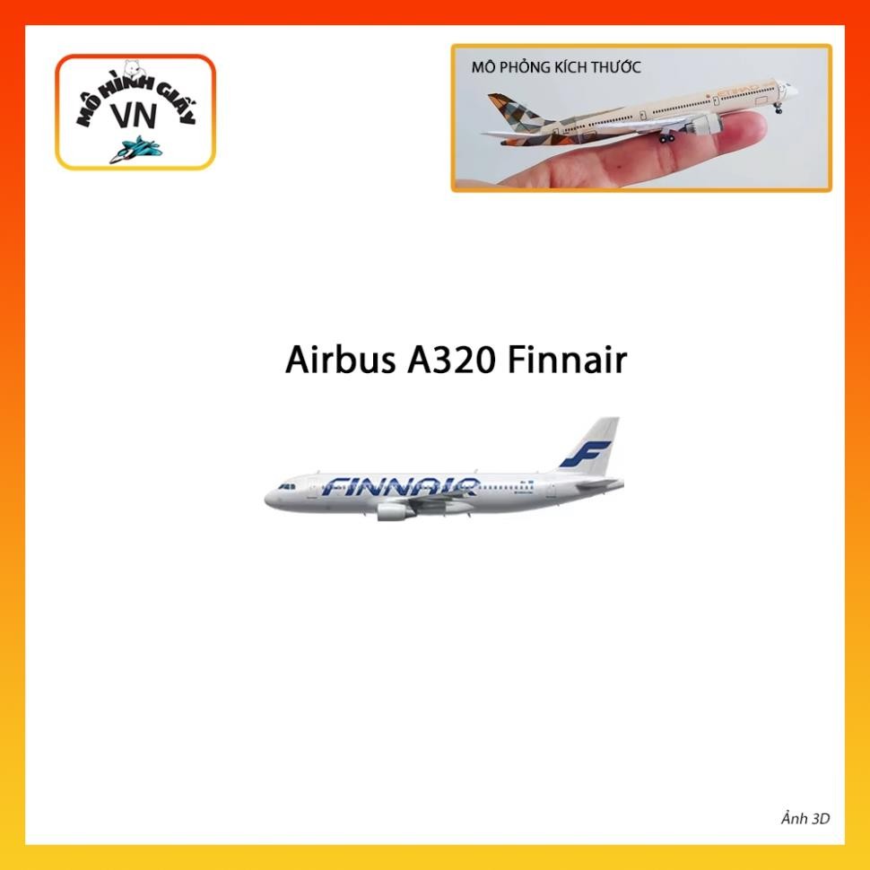 [1:400] Airbus A320 Finnair Assembly Paper Model - MohinhgiayVN