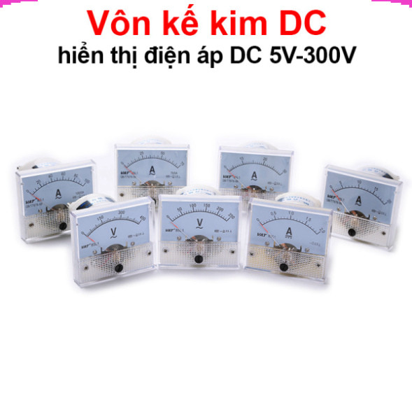 โวลต์มิเตอร์แบบเข็มแสดงแรงดันไฟฟ้า DC 5V - 300V