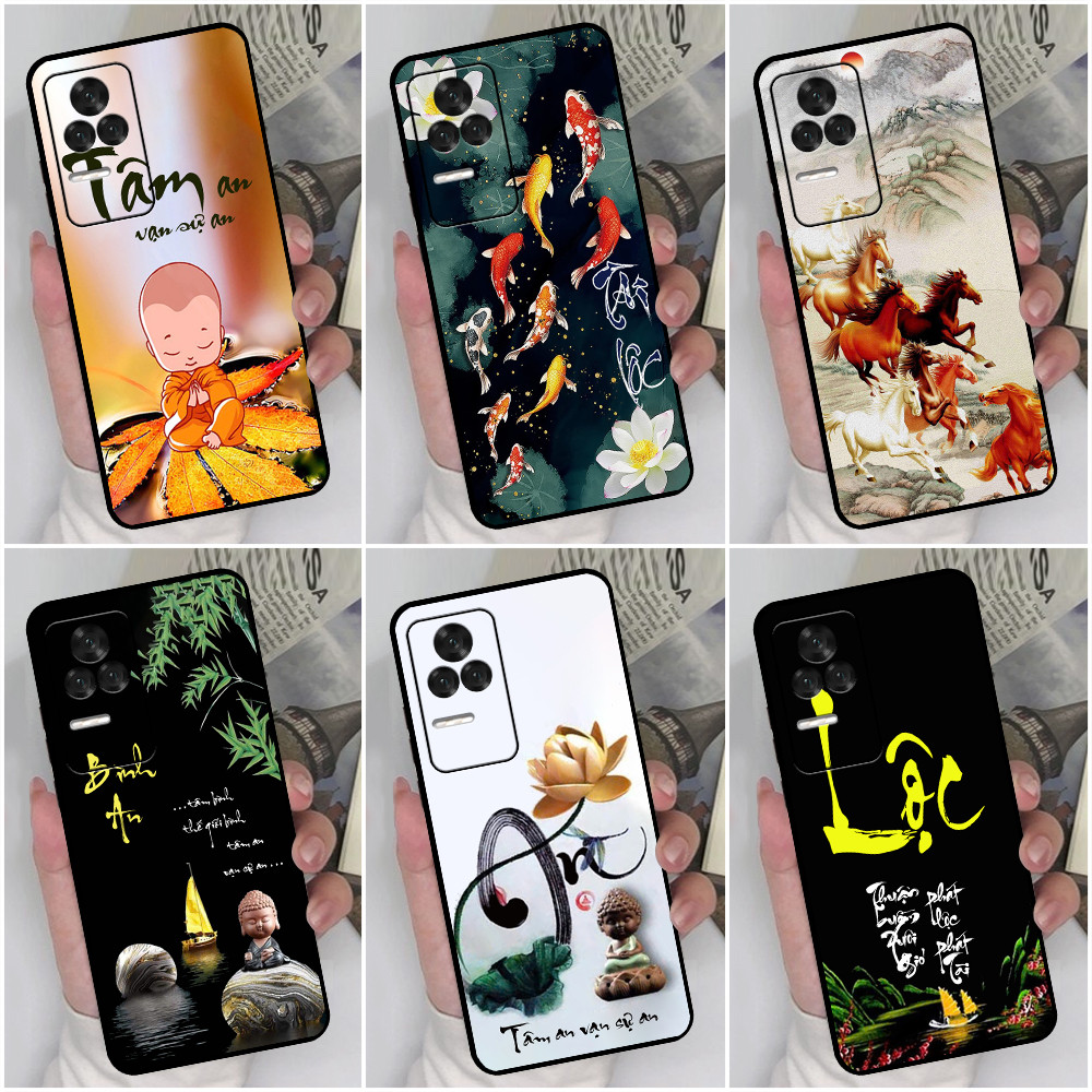 เคส Xiaomi Redmi K50 / K50 Gaming / K50 Ultra พิมพ์ลายการประดิษฐ์ตัวอักษรอันเป็นเอกลักษณ์ โชคลาภ ควา