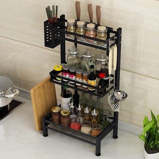 Kệ Gia Vị Cho Nhà Bếp Thép carbon 2, 3 tầng phun sơn tĩnh điện, Kệ gia vị cao cấp