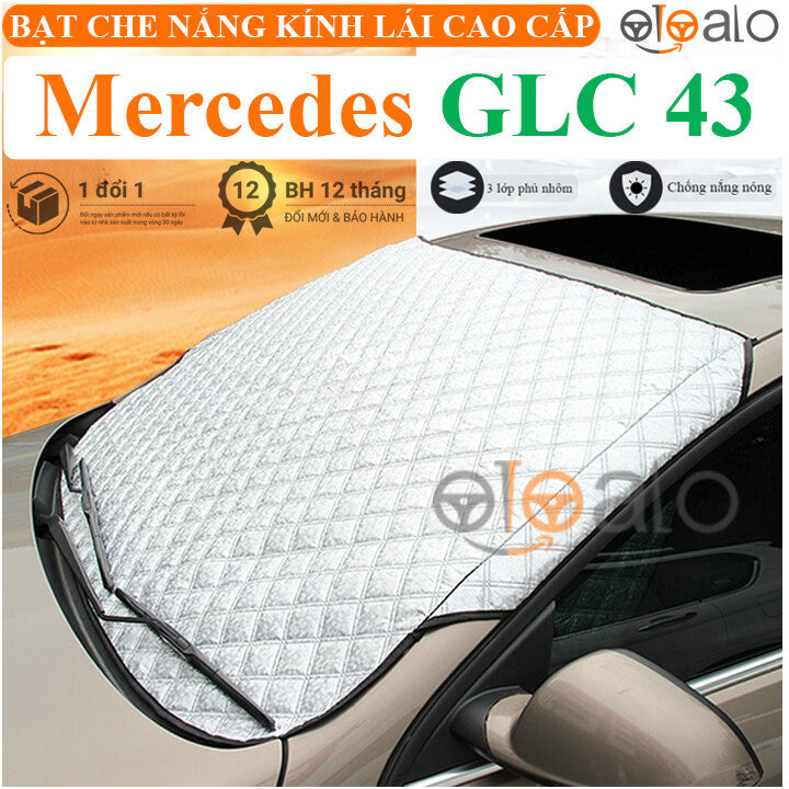 ม่านบังแดดกระจกหน้าสําหรับ Mercedes Benz GLC 43 ร่ม 3 ชั้นคุณภาพสูง - สีเงิน