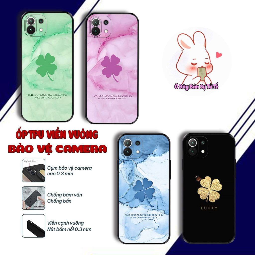 Xiaomi Mi 11, Mi 11T, Mi 11 Lite, เคส Mi 11 Pro พิมพ์ลายโคลเวอร์สี่ใบนําโชค | เคส ชนิด