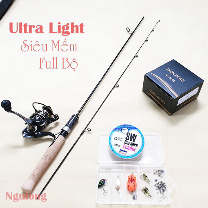 ชุดคันเบ็ด Lure UL + รอกตกปลาโลหะ 556hanz8945