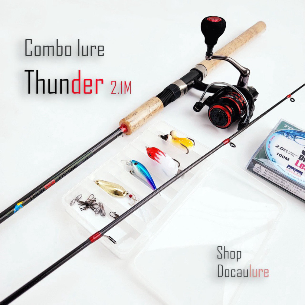 ชุดคันเบ็ด Deukio FS2000 ยืน Thunder lure พร้อมชุดเหยื่อ BCM21 ฟรี - ยืน 556hanz8945