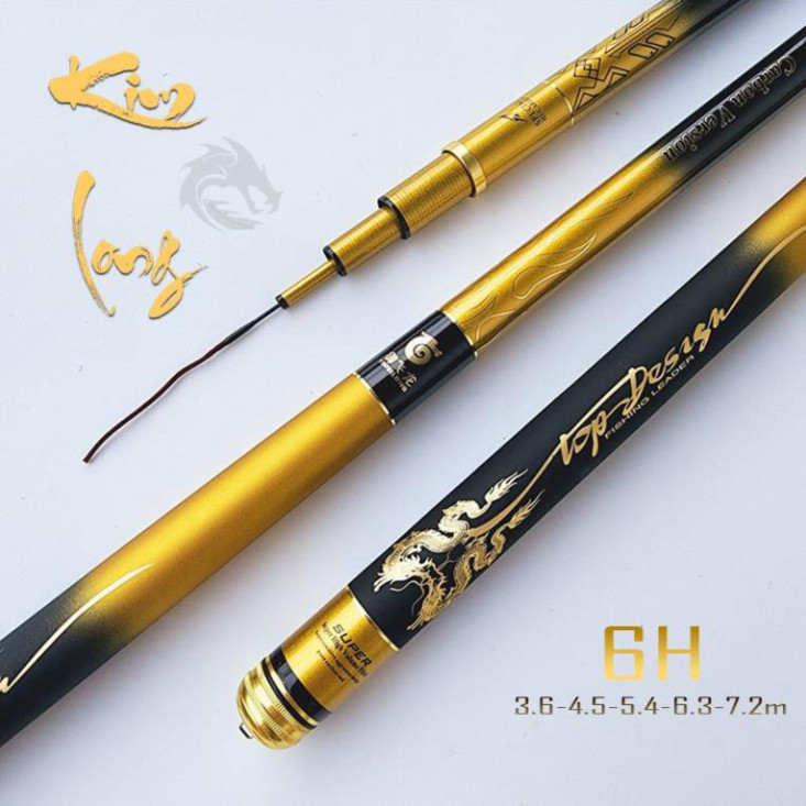 Kim Long 6H Hand Fishing Rod Carbon Single Fishing Rod เบ็ดตกปลาคุณภาพสูง 562nzhxva6368