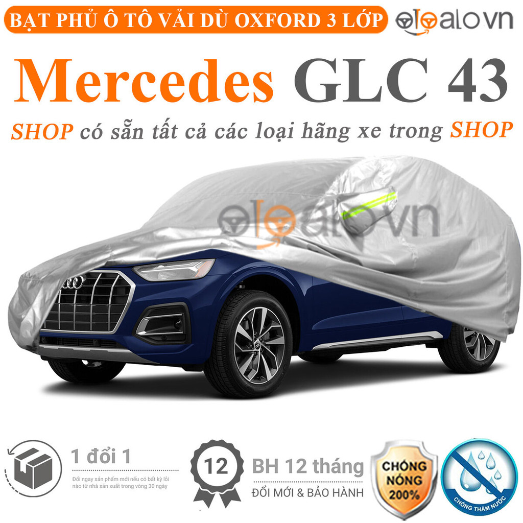 ฝาครอบสําหรับรถ Mercedes Benz GLC 43 พร้อมผ้า oxford 3 ชั้น พรีเมี่ยม - OTOALO