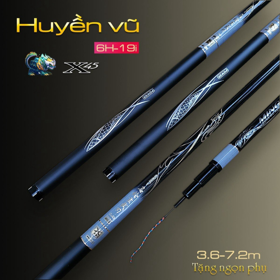 คันเบ็ดมือ Huyen Vu 6H ยาวตั้งแต่ 3m6 ถึง 7m2 มาพร้อมปลายเสริม 5jadhuha1