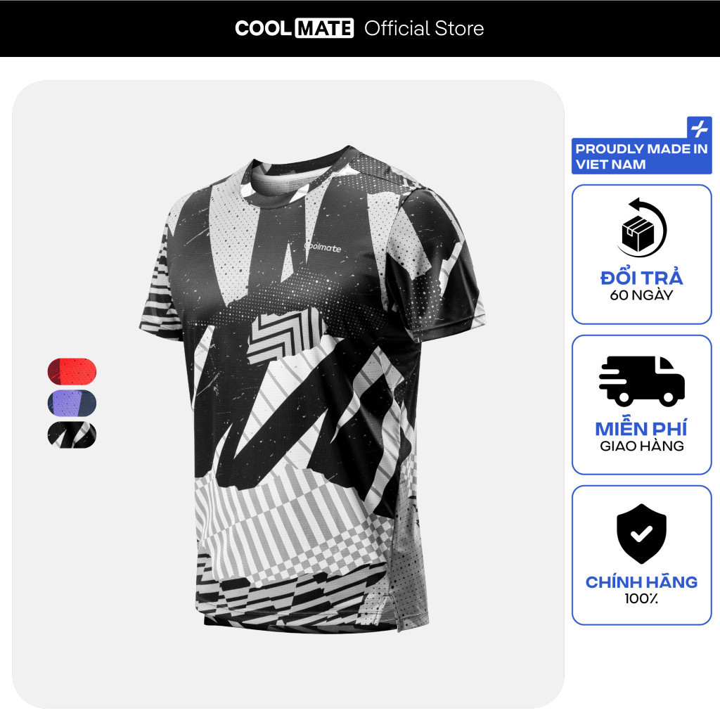 เสื้อยืดวิ่ง Graphic Geometric Coolmate สําหรับผู้ชาย