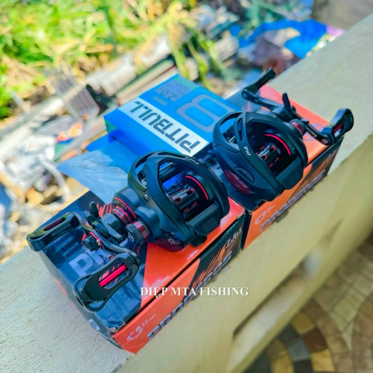 (GIVE UMBRELLA X8 + LOCK) Proberos รอกตกปลาล่อแนวนอน - P4 - Super Light - Dragclick Sound สําหรับตกป