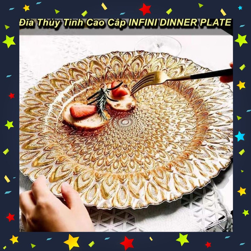 INFINI DINNER PLATE จานแก้วพรีเมี่ยม