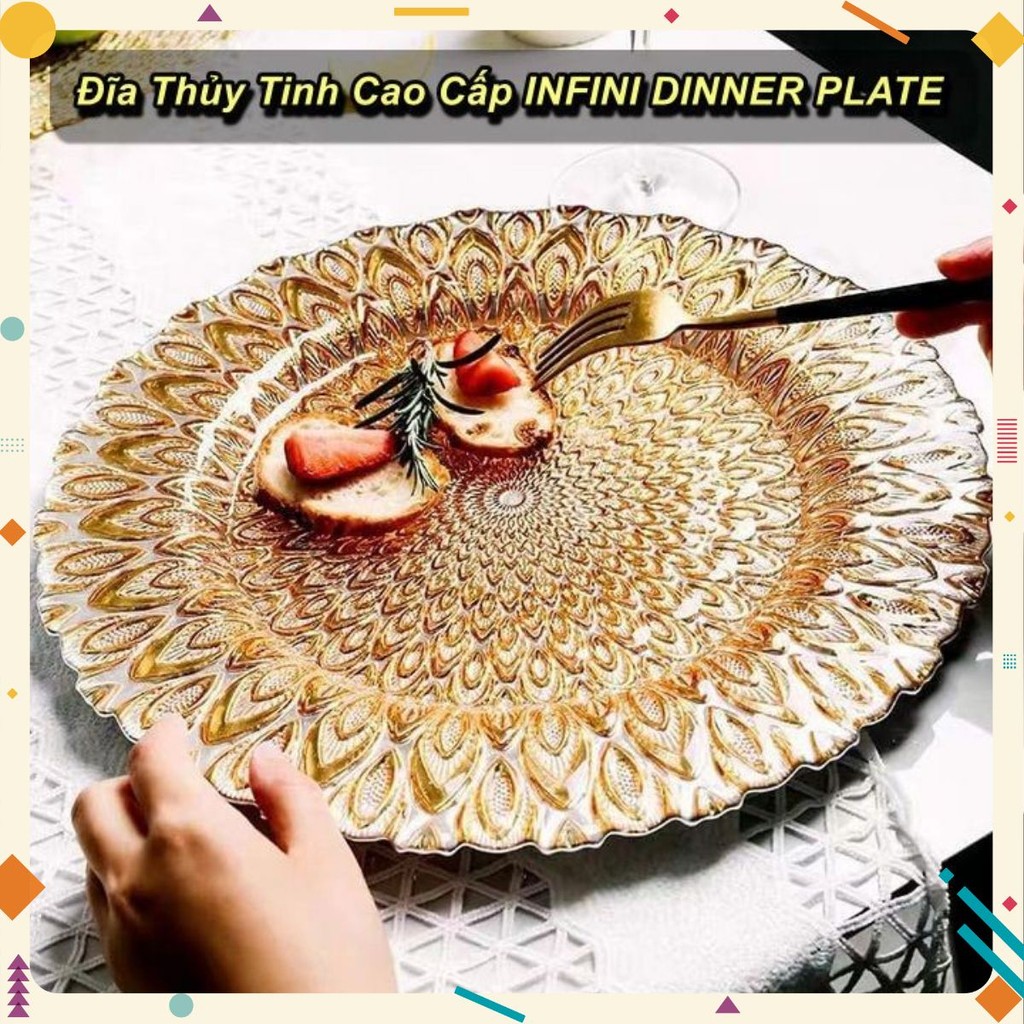 INFINI DINNER PLATE จานแก้วพรีเมี่ยม