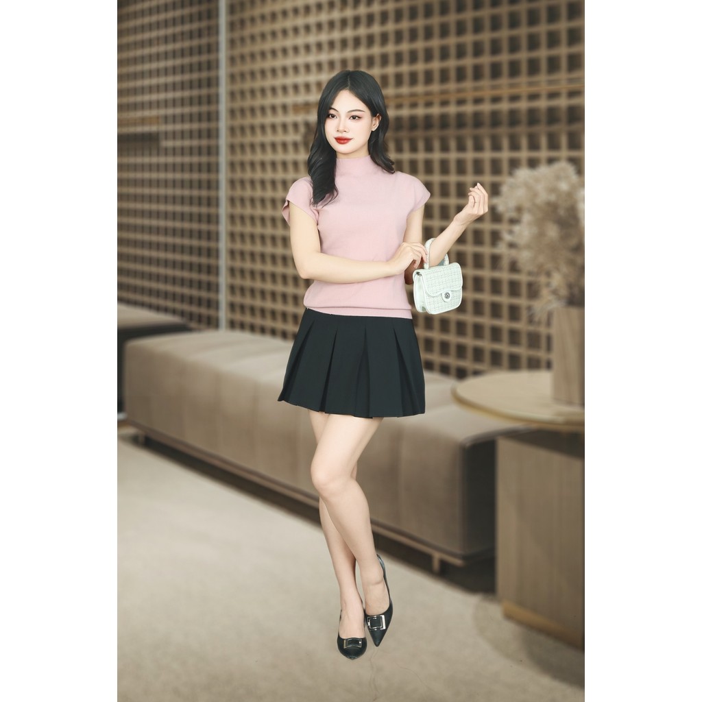 สเวตเตอร์สีชมพูคอปก 3F และสายสะพาย AL662HO