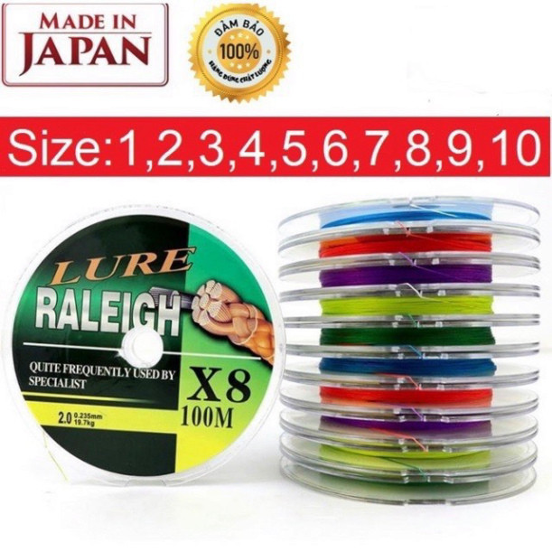 Lure Raleigh X8 สายตกปลาและร่ม 7 สี (Each Roll 50-70m กําหนดบนม้วน) advcb8888