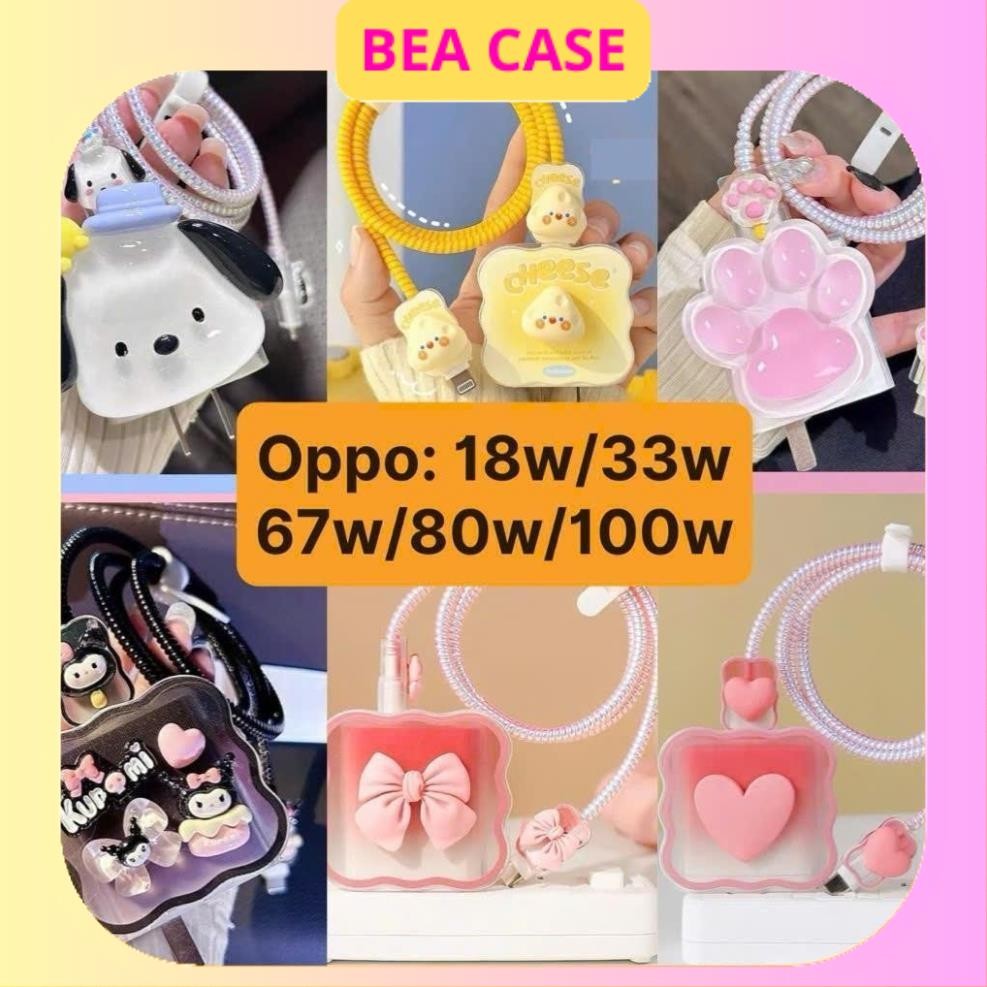 [OPPO 18w/33w/67w/80w/100w] ชุดป้องกันเครื่องชาร์จและสายชาร์จสําหรับ OPPO BEA CASE