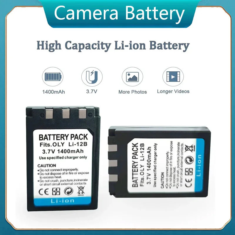 คุณภาพสูง1400MAh LI10B U500 LI-12B LI12B แบตเตอรี่สำหรับ Olympus U300,U810,LI-10B,C60,U600,U80,,,U41