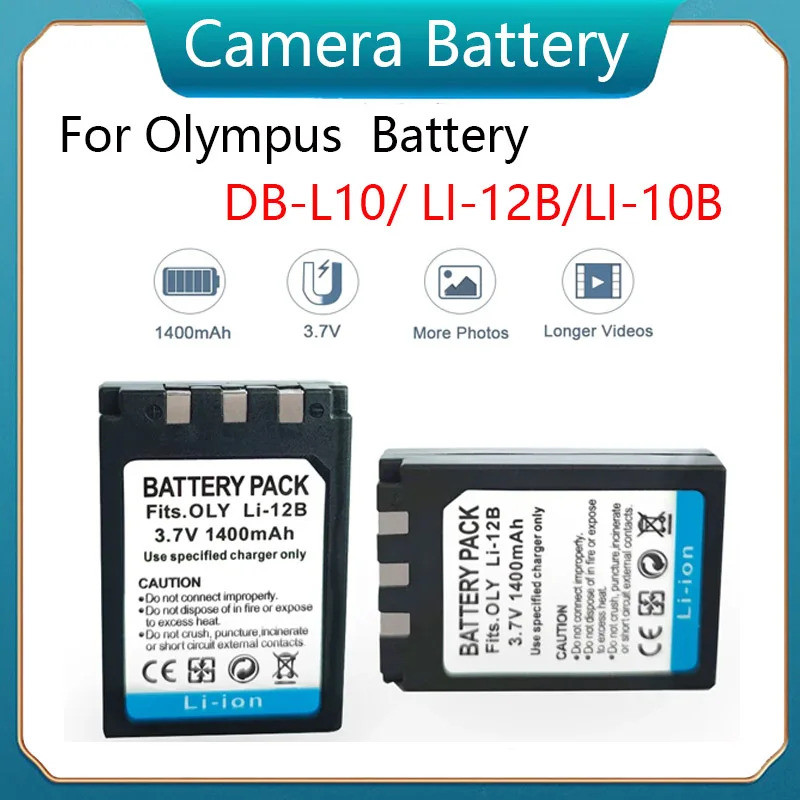 แบตเตอรี่กล้อง1400MAh LI-10B LI10B แบตเตอรี่ LI12B LI-12B สำหรับ Olympus U300,U810,U410,U500,U600,U8