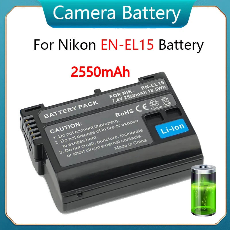 เปลี่ยน2550มิลลิแอมป์ชั่วโมง7.0โวลต์แบตเตอรี่ EN-EL15สำหรับ Nikon D500 D600 D780 V1 Z8 ZF สากลกล้องด