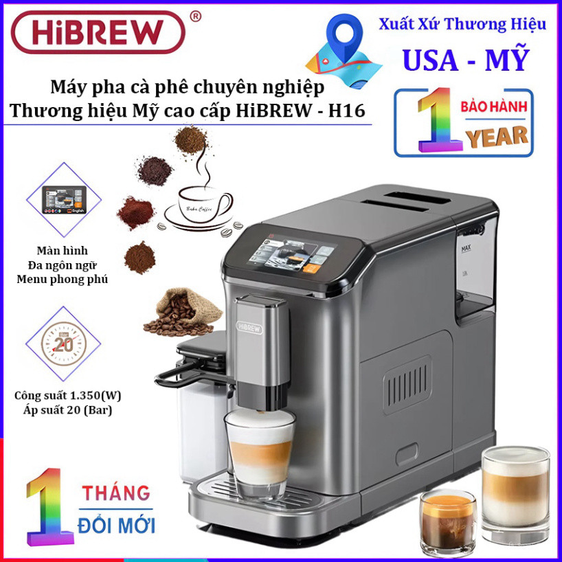 [GENUINE] เครื่องชงกาแฟอัตโนมัติแบรนด์พรีเมี่ยม HiBREW H16 - ผลิตภัณฑ์นําเข้าของแท้