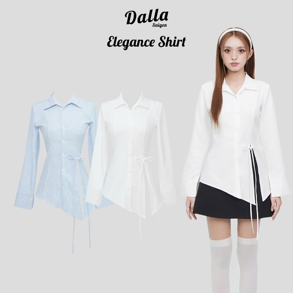 Dalla เสื้อเชิ้ตแขนยาวเว้าเอว (SM12)