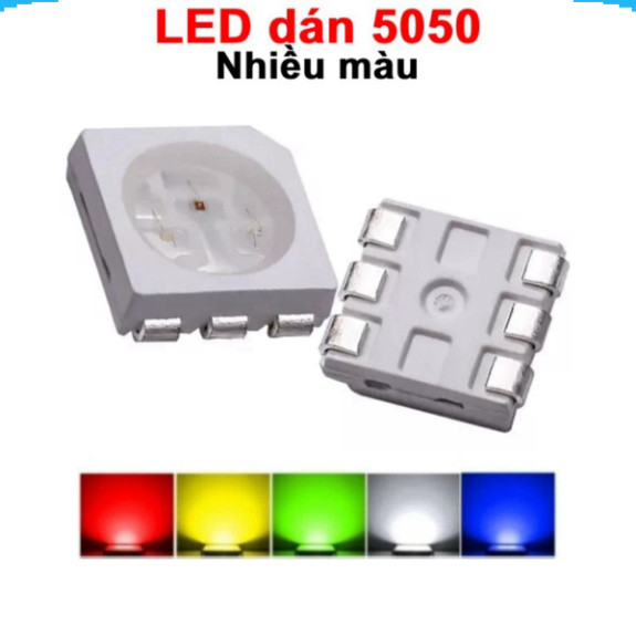 (50 ชิ้น) สติกเกอร์ นํา 5050 SMD