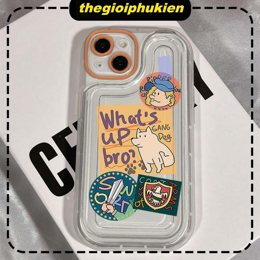 Gang dog เคสไอโฟนใสกันกระแทก 6/6s/7/8 plus/x/xs/xr/11/12/14/15/16/ pro max - xb3018