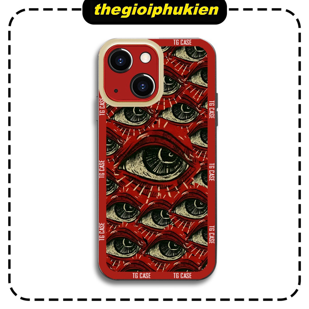 Eyes red Eyes square edge soft case for iPhone 6 to 16promax - ng915
