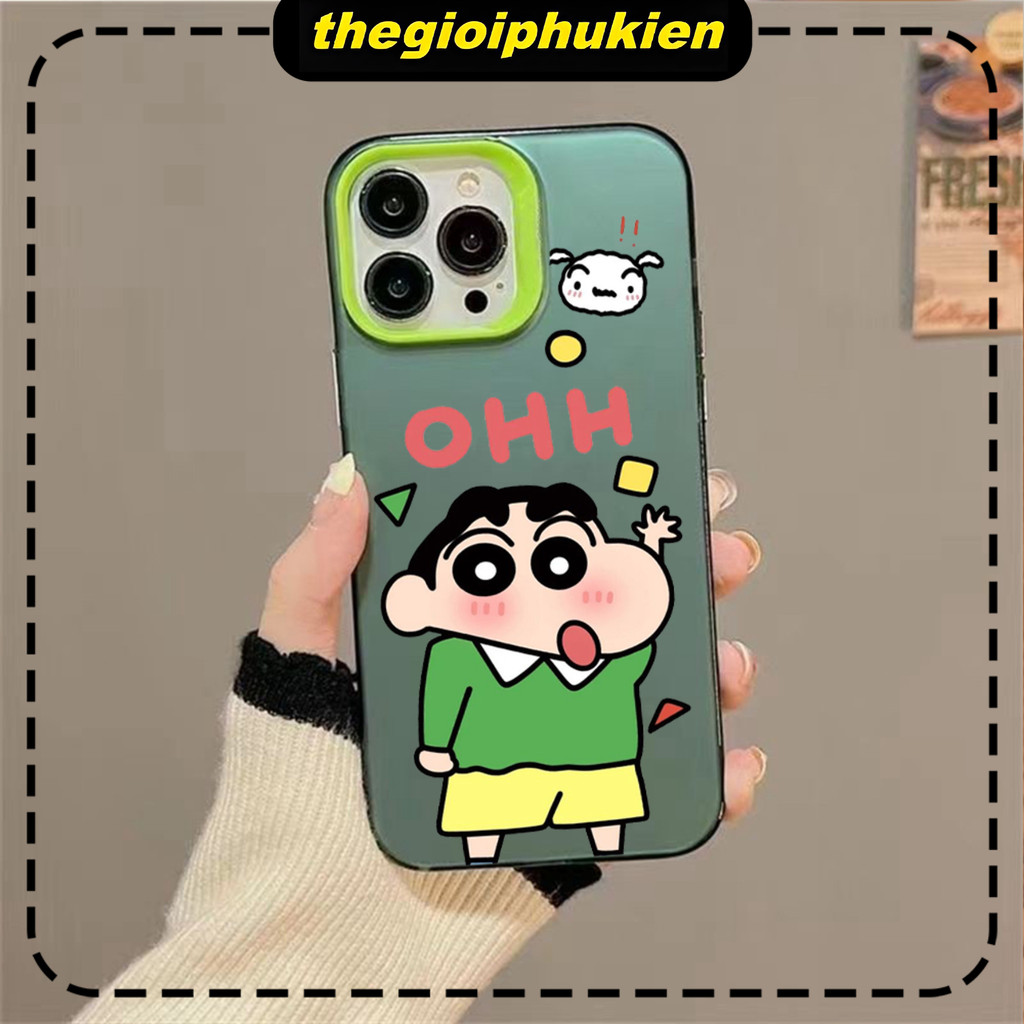 Shin เคส iPhone พลาสติกอะคริลิคใสกันกระแทกน่ารักสําหรับ iPhone 6/7/8/plus/x/xr/xs/11/12/13/14/15/pro