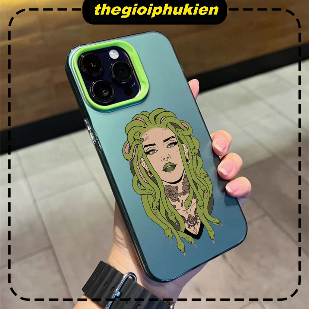 งูสาวกันกระแทกพลาสติกแข็งกรณี iPhone สําหรับ iPhone 6/7/8/ plus/x/xr/xs/11/12/13/14/15/pro max - dx2