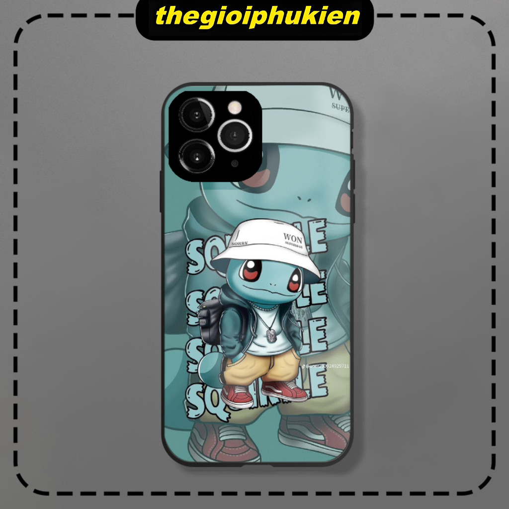 เคส iPhone แก้วเต่าการ์ตูนสําหรับ iPhone 6/7/8/plus/x/xr/xs/11/12/13/14/pro max - k523