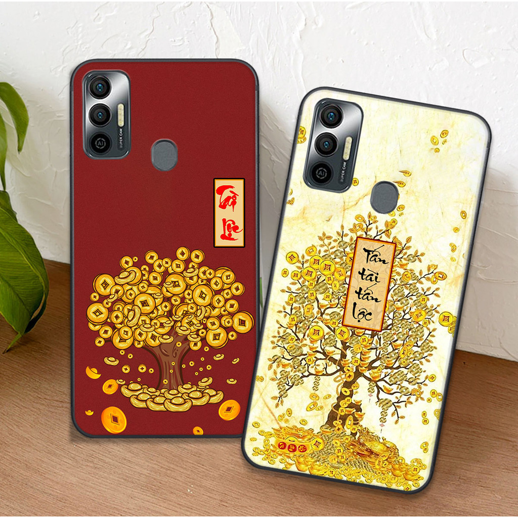 CASE สําหรับ Tecno Spark 6 Go / Spark 7 พิมพ์ลายปีใหม่นําโชค - CLOVER CASE