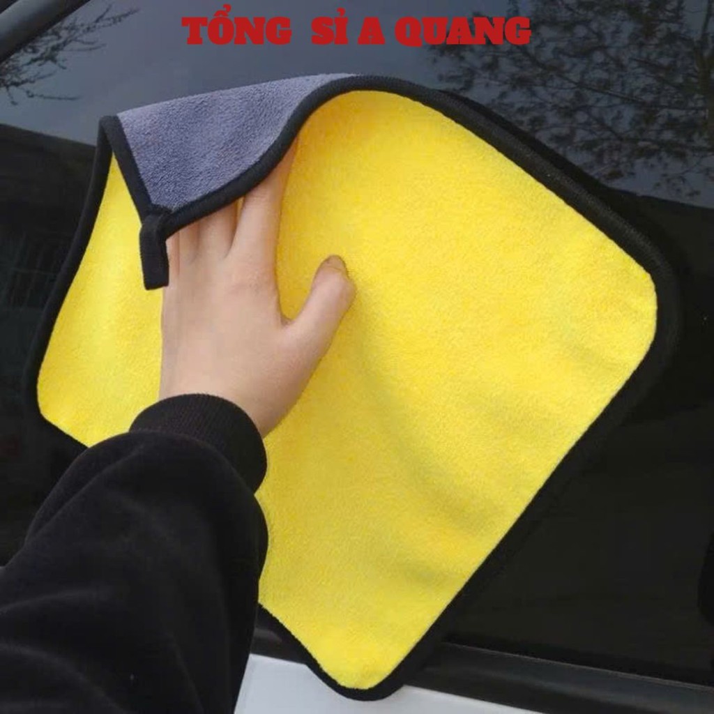 [COMBO 10] ผ้าขนหนูทําความสะอาดอเนกประสงค์สองด้านสีเหลืองเทา OTO CAR CLEANING TOWEL - CODE: KHANLAUD
