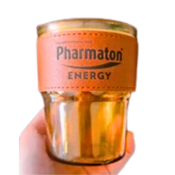 ถ้วยแก้วสีส้ม pharmaton