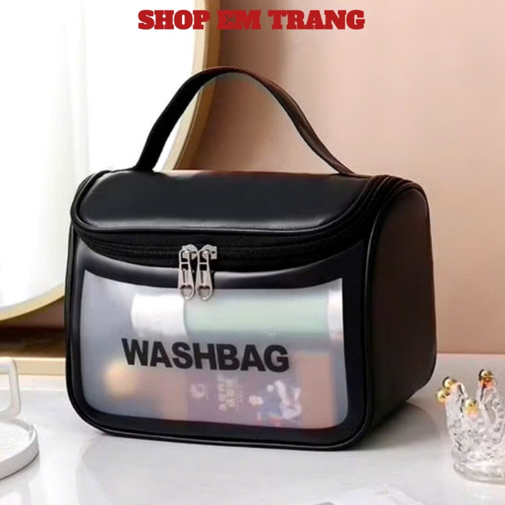 WASHBAG BAG WITH LID, WASHBAG กระเป๋าสะพายข้างเครื่องสําอางแบบใสระดับพรีเมียม - TUUIWASHBAG698