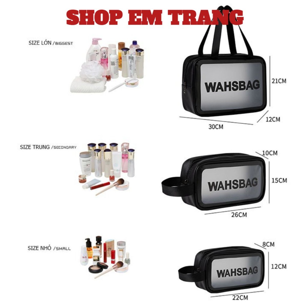Set 3 Travel WASHBAG Cosmetic Bags, WASHBAG BAG