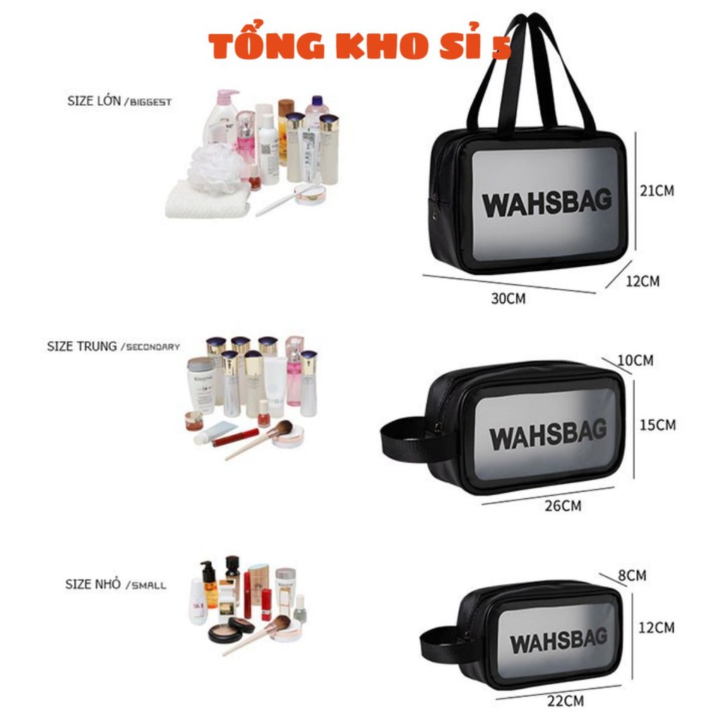 Set 3 Travel WASHBAG Cosmetic Bags, WASHBAG BAG