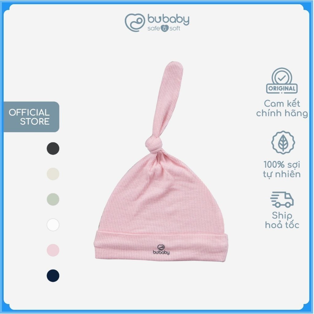 หมวกทารกแรกเกิดมีปม วัสดุ BuBaby ASR Cotton Syrup192401 | อุปกรณ์เสริม BuBaby ของแท้