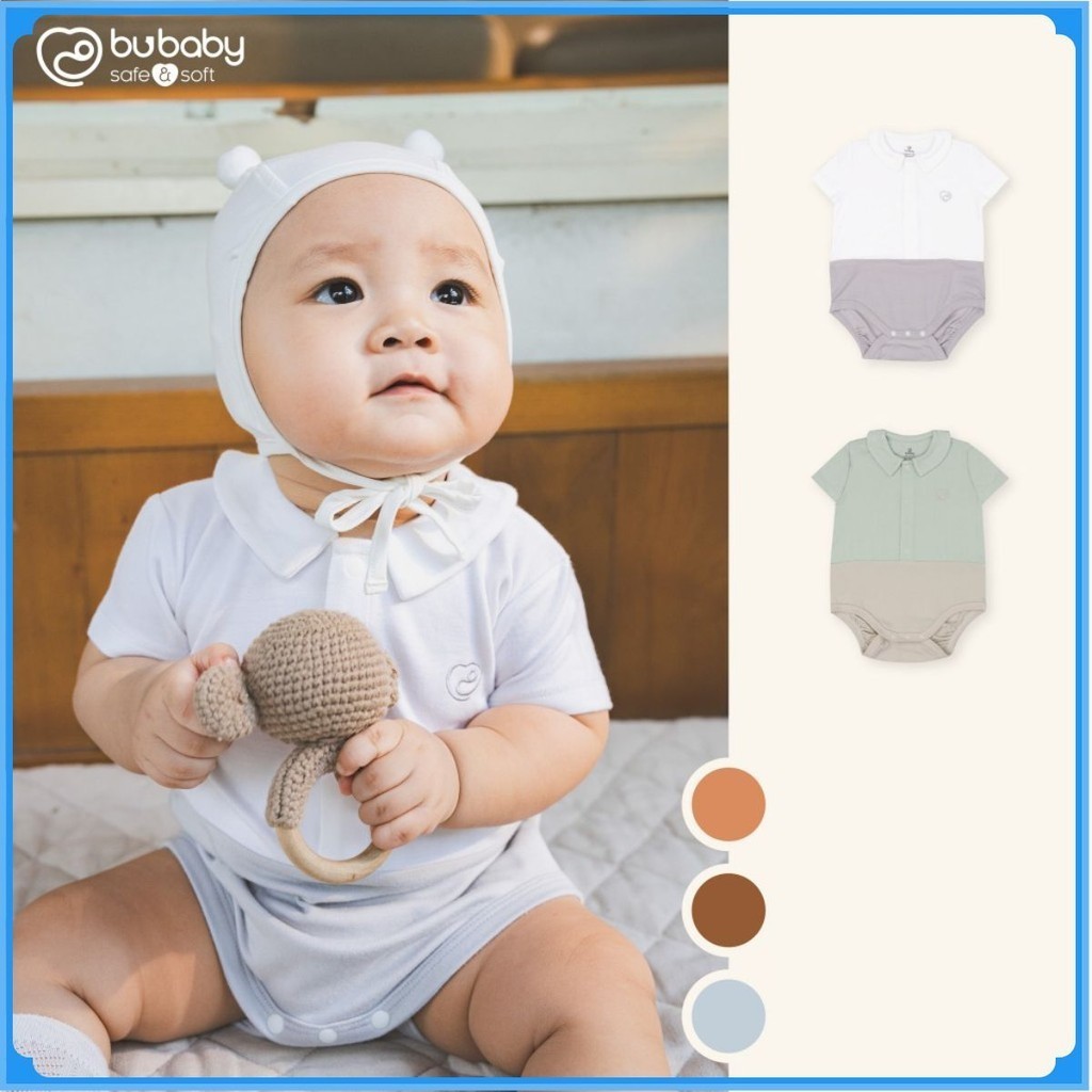 (1M-12M) Peter Pan BBB2302PP ชุดบอดี้สูทแขนสั้น Bubaby สําหรับเด็กผู้ชาย - สาว Bubaby - เสื้อผ้า Bub