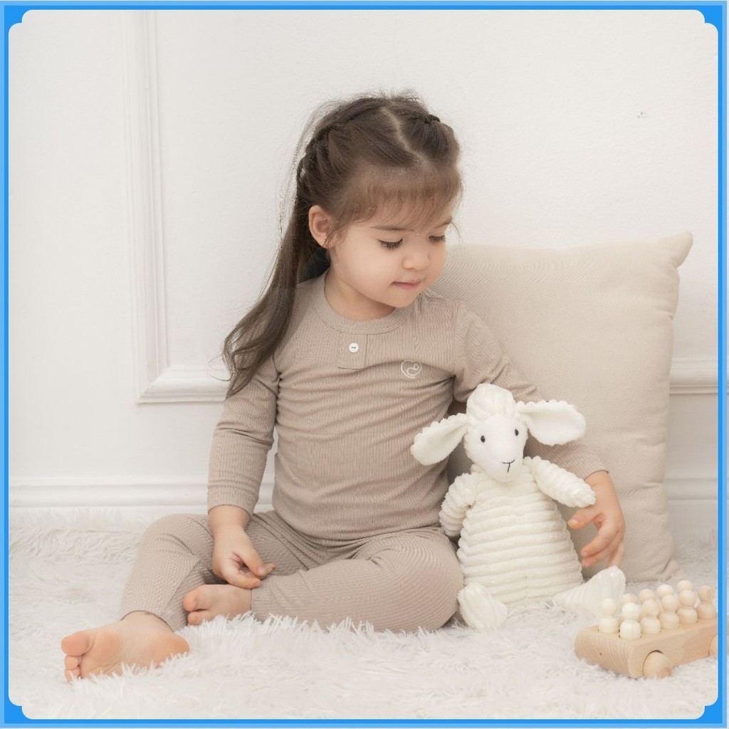 (6M-3Y-Mint green) เสื้อผ้าเด็กแขนยาวคอเต่า BuBaby ทําจากใยโอ๊ค - Molist BMD110300 BPN BPN BPN BPN11
