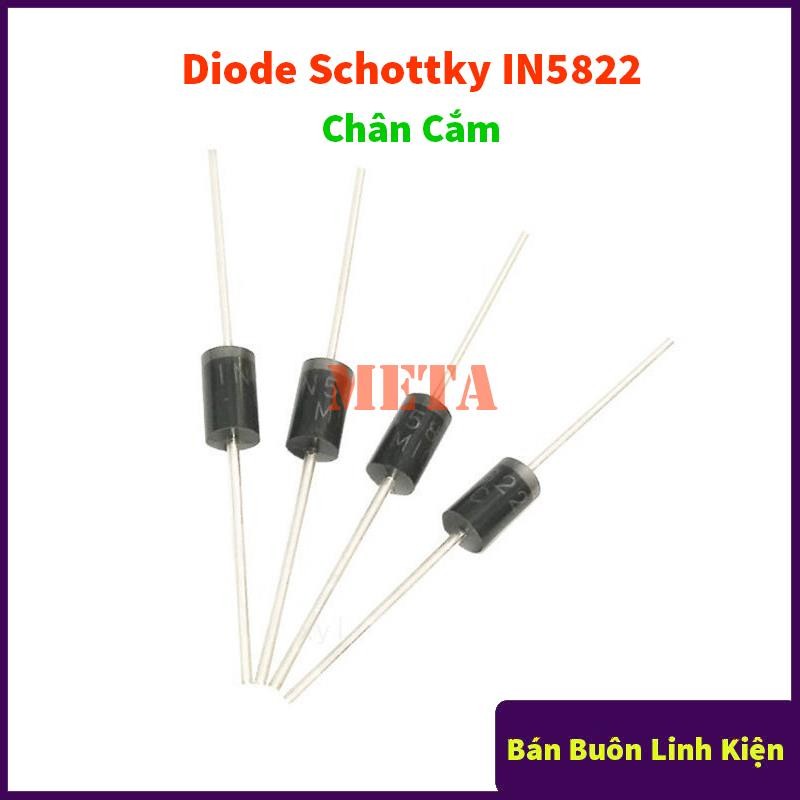 [ถุง 10 ชิ้น] 1N5822 - Schottky Diode IN5822 3A/40V DO-41 Pin - คุณภาพดี 5822 - Fast Diode