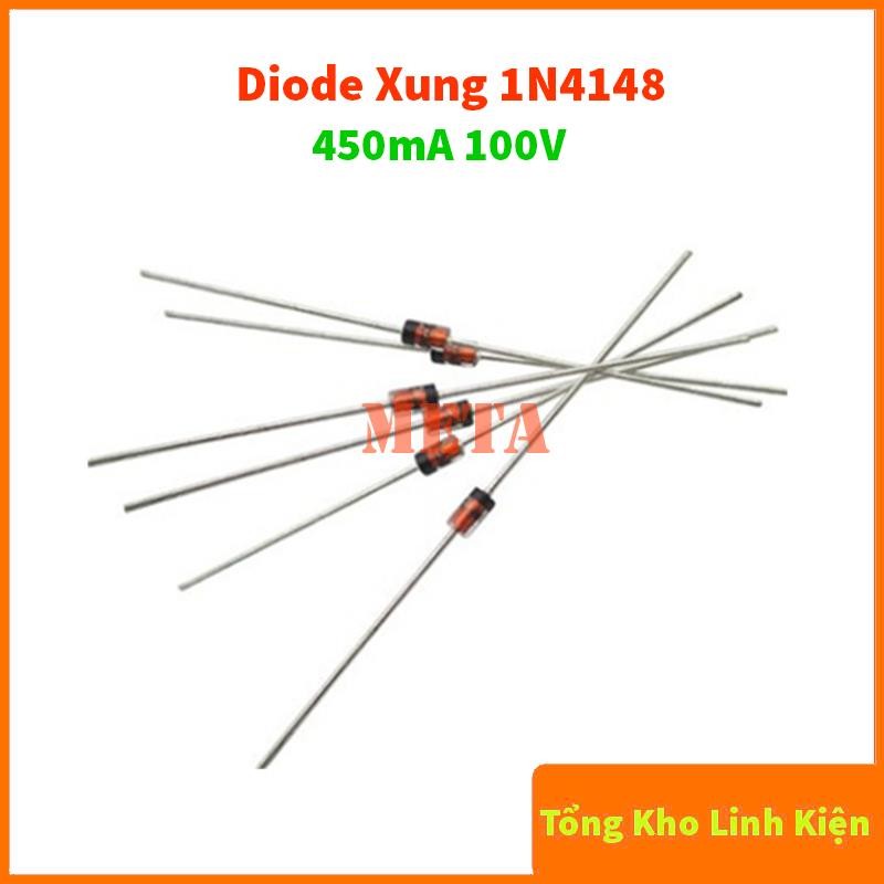 [ถุง 10 ชิ้น] Pulse Diode 1N4148 450mA 100V Pin DO-35 DIP - Zenner Diode 4148