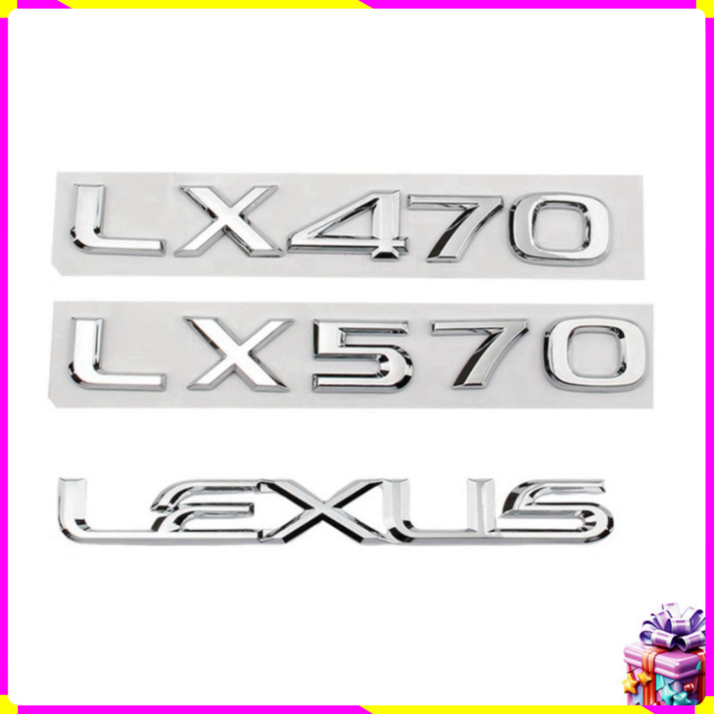 [ใหม่] Lexus, LX570, LX470 สติ๊กเกอร์รูปลอกสําหรับท้ายรถ Lexus, วัสดุพลาสติก ABS คุณภาพสูง