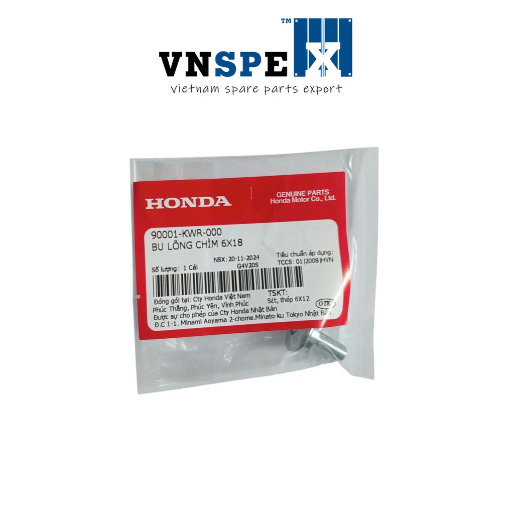 6x18 HONDA Air Blade Countersunk Bolt, ตะกั่ว, Pcx, Sh, Sh Mode - 90001KWR000